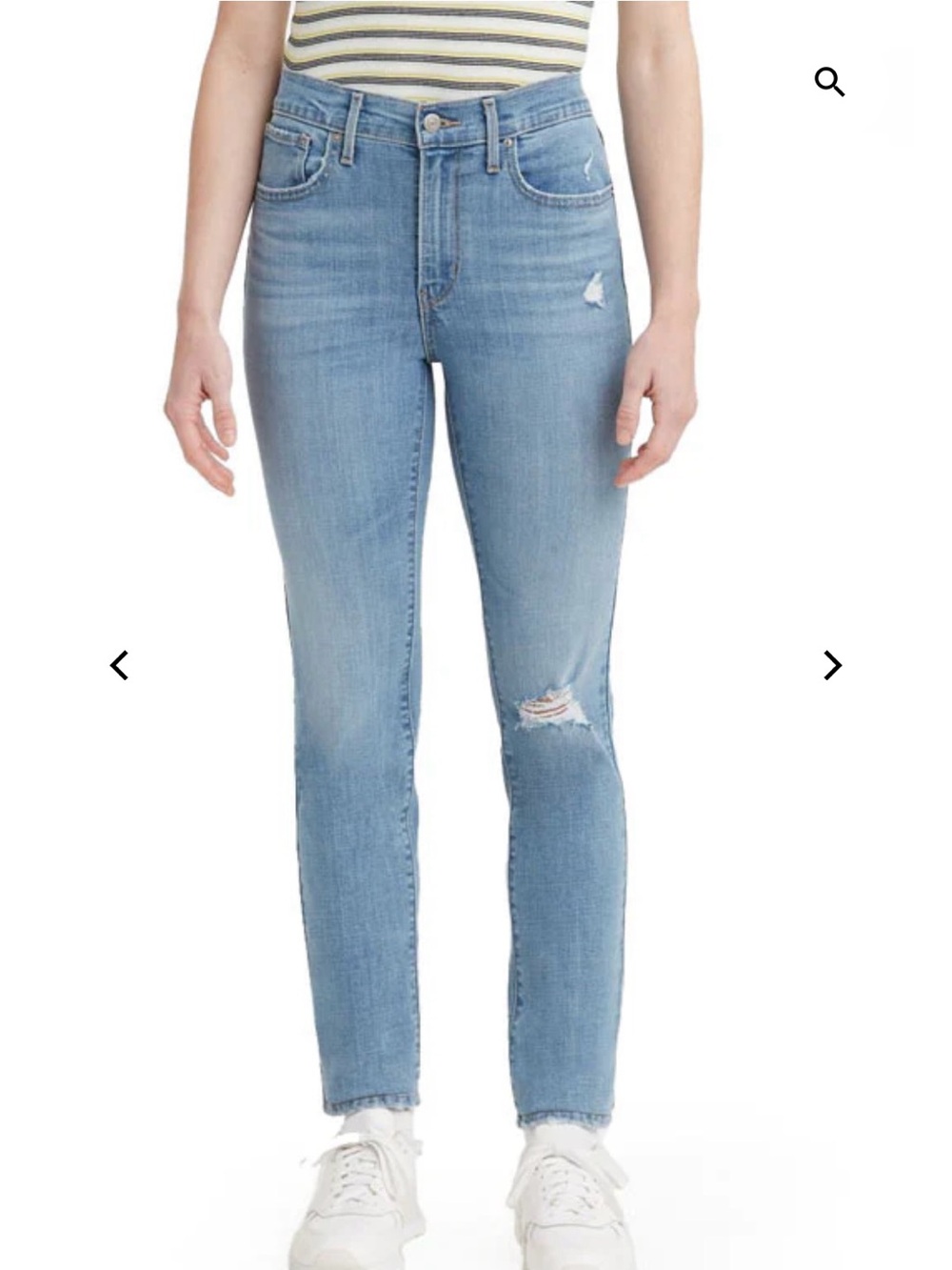 Levi's Light Blue 724 High-Rise Slim Straight Jeans (14 Short W 32 L30)